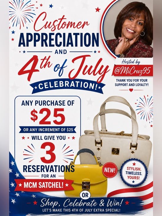 MCM Handbags - Celebrate July 4th & Customer Appreciation with Style
